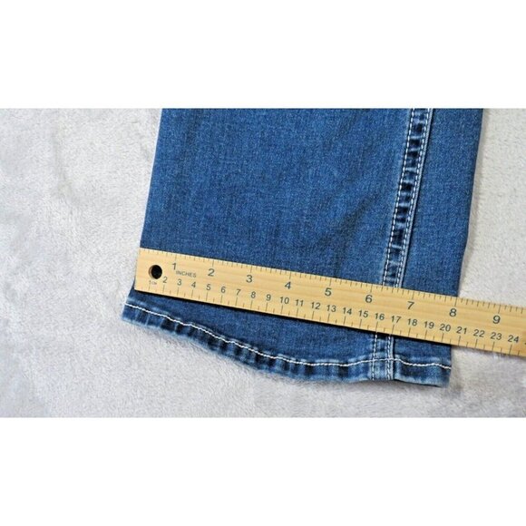 Fire & Rain Flare Jeans Embellished Back Pockets Mid-Rise Y2K Boho Women's Sz 7 - Picture 7 of 10